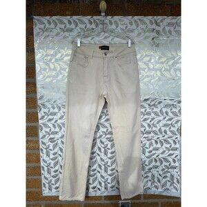 Misha Nonoo Cream Button Fly Pants Size M Quiet Luxury Minimalist Trousers